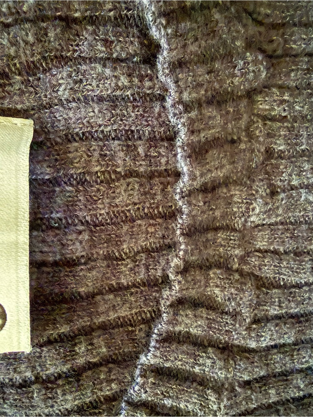 Cozy Ribbed Knit Cardigan in Heathered Brown